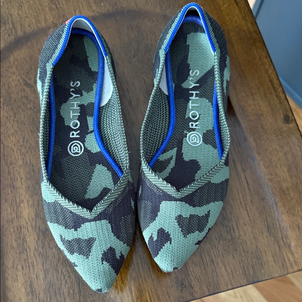 Rothy's Camouflage Green Flats